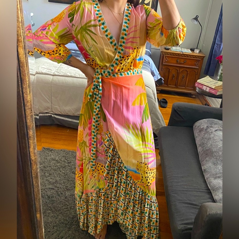 FARM Rio - Wrap Maxi Dress - size P - Picture 3 of 10